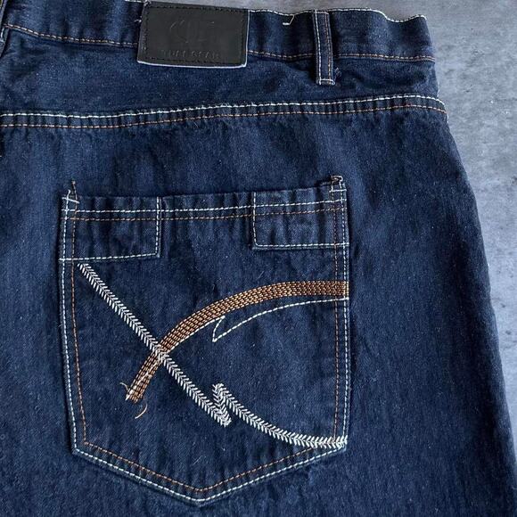 Vintage Y2K Southpole Style Tuff Gear Embroidered Baggy Denim Jeans - Picture 3 of 4